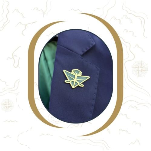 بروش لوقو الخطوط السعودية ذهبي وأخضر