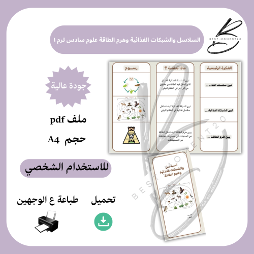 السلاسل والشبكات الغذائية وهرم الطاقة علوم سادس تر...