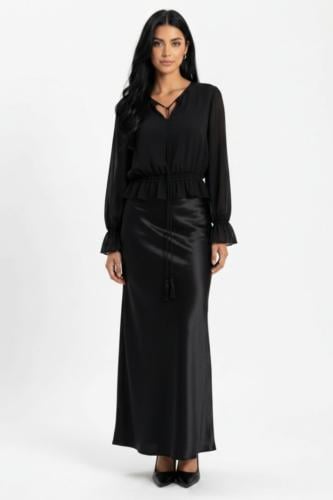 SILK BLACK DRESS