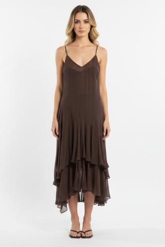 Elara Brown Dress