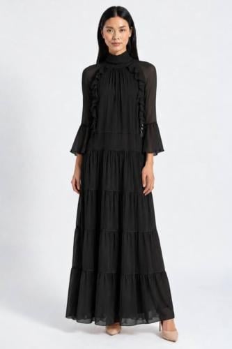 BLACK CHIFFON DRESS