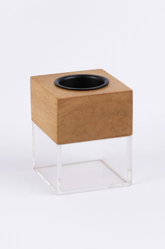 Square wooden incense holder