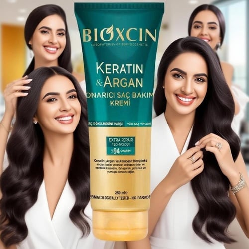 بيوكسين بلسم كيراتين و أرجان لإصلاح الشعر 250 مل