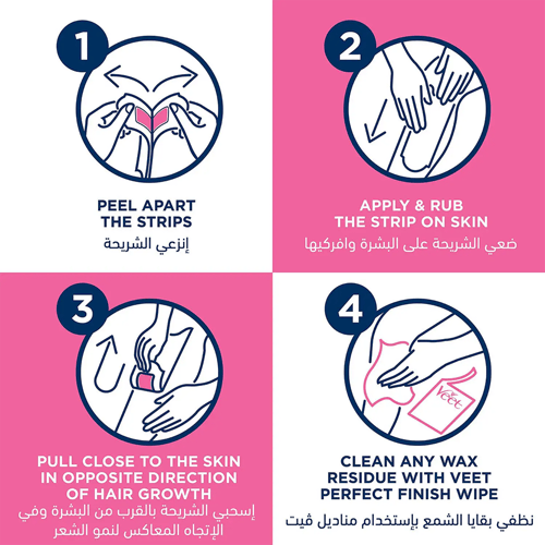 فيت مزيل شعر شرائط شمع برروفيشنال البشرة الحساسة 2...