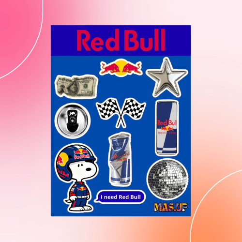 ستيكر شيت redbull