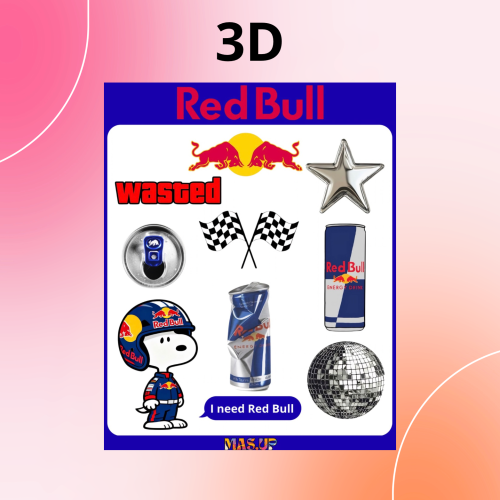 ستيكرات ريدبول 3D