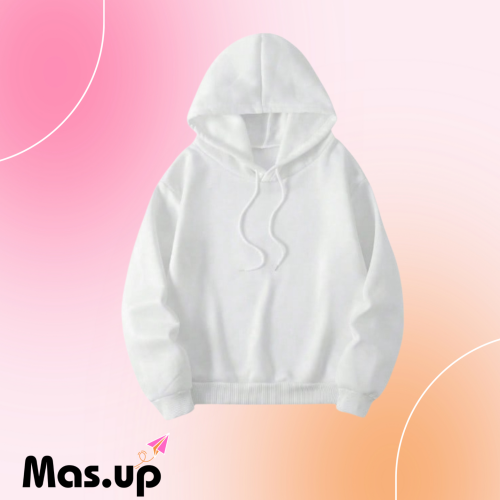 هودي ابيض بوليستر بتصميمك