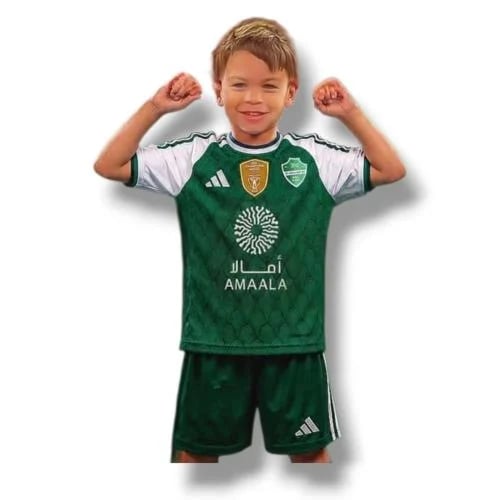 طقم الاهلي السعودي اطفال الأخضر الجديد 2027