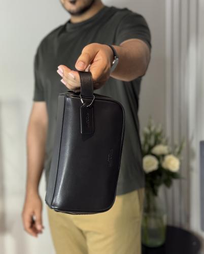 كوتش سمول ترفل كت اسود جلد طبيعي