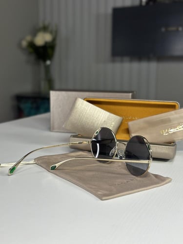 نظارة بولقاري بهيكل خفيف من الستيل وتصميم دائري فخ...