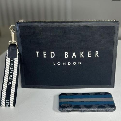 باوتش تيد بيكر اسود بتفاصيل بلون ابيض