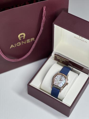 اقنر Pergamo ساعة نسائية- فضي/روز قولد/ ازرق