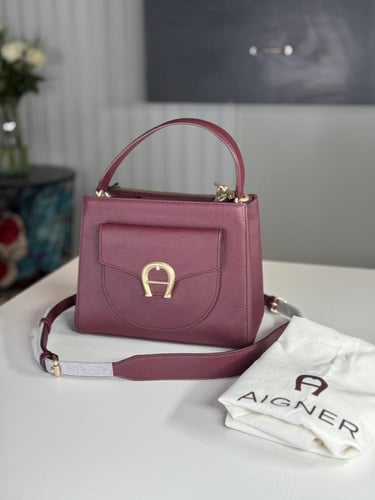 شنطة اجنر بوكت برجندي LORENA HANDBAG M burgundy ai...