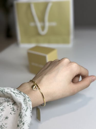 مايكل كورس بنقل ناعم قلب كريستال-ذهبي