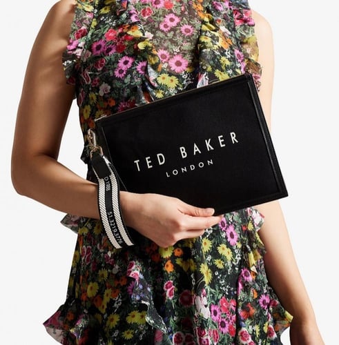 باوتش تيد بيكر اسود بتفاصيل بلون ابيض