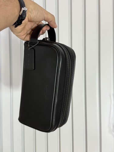 كوتش سمول ترفل كت اسود جلد طبيعي