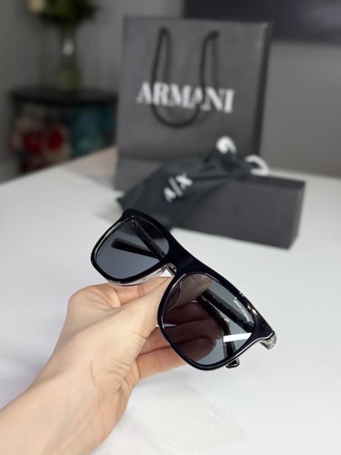 نظارة ارماني رجاليه بفريم بلاستيك فخم رمادي شيك Ar...