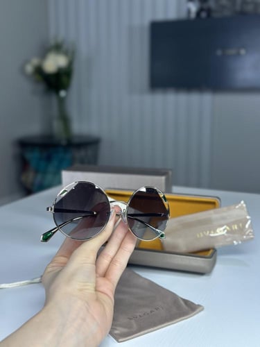 نظارة بولقاري بهيكل خفيف من الستيل وتصميم دائري فخ...