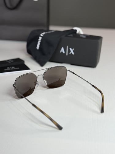 امبوريو نظارة رجالية ستيل افيس باللون البني armani...