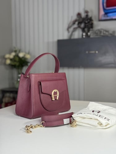 شنطة اجنر بوكت برجندي LORENA HANDBAG M burgundy ai...