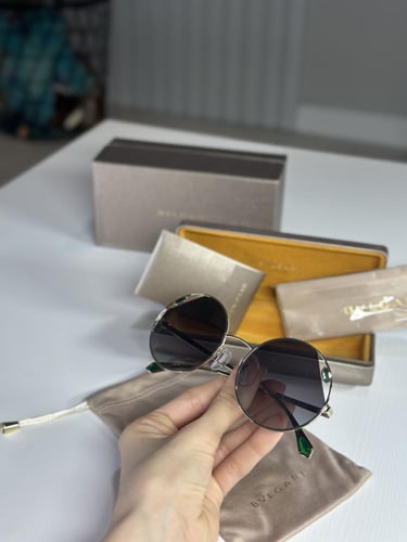 نظارة بولقاري بهيكل خفيف من الستيل وتصميم دائري فخ...