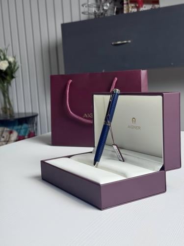 قلم اجنر سكوير برينت كحلي Aigner blue ballpoint square