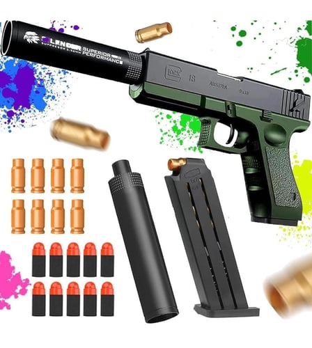 مسدس جلوك زيتي طلقات بلاستيك اسود وزيتي