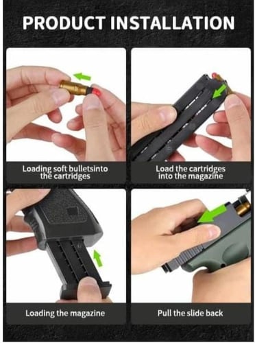 مسدس جلوك زيتي طلقات بلاستيك اسود وزيتي