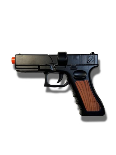 مسدس لعبة حديد نص أسود طرطعان