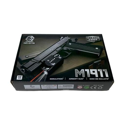 مسدس خرز حديد وبلاستيك M1911 مع ليزر