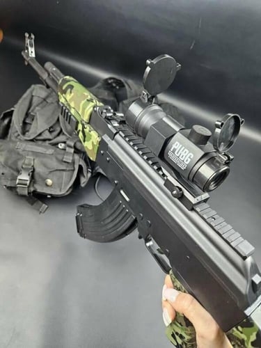 رشاش جل بلاستير AKM 47 جيشي حديد وبلاستيك وزن ثقيل