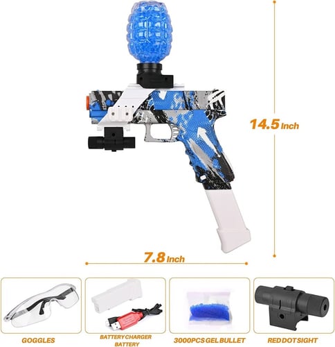 مسدس اوتماتيك جلوك خرز مائي مع ليزر مع 2000 رصاصه