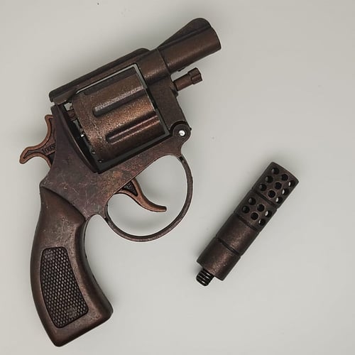 مسدس طرطعان محاله ربع برونزي مع كاتم