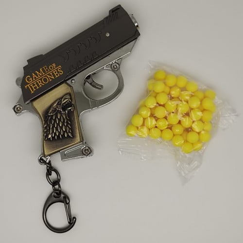 ميدالية مسدس خرز حديد