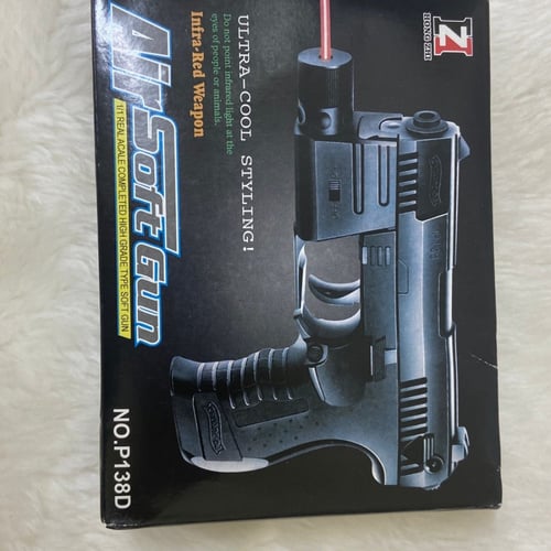 مسدس خرز ربع بلاستك مقوى مع ليزر