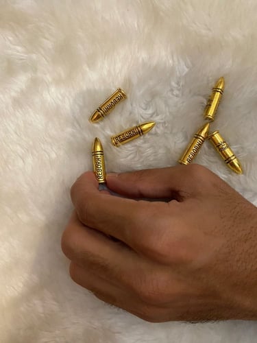 رصاص زينه للمحزم حديد ذهبي وزن ثقيل عدد 12 حبه