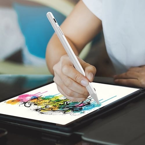 قلم ايباد ماج لينك ابيض يدعم راحة اليد + رأس قلم أ...