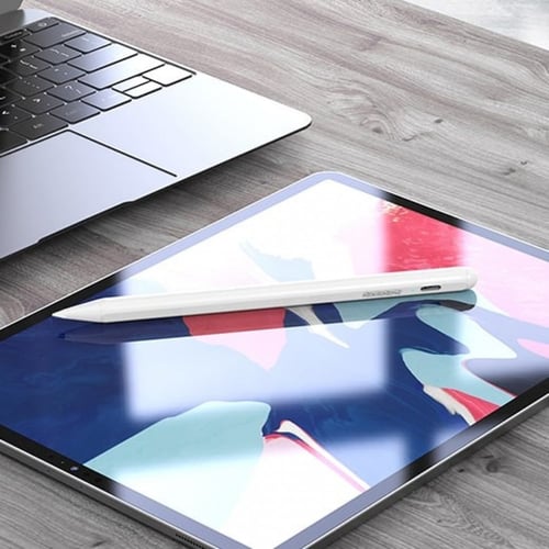 قلم ايباد ماج لينك ابيض يدعم راحة اليد + رأس قلم أ...