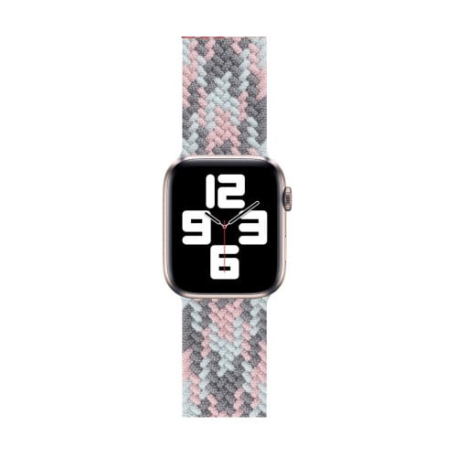 سوار ساعة ابل قماش سماوي وردي رمادي وي وو 44-42 M