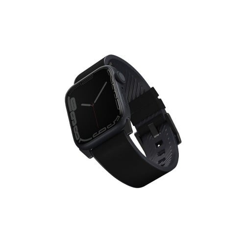 يونيك سير جلد مقاوم للماء أسود لساعة أبل مقاس 45m