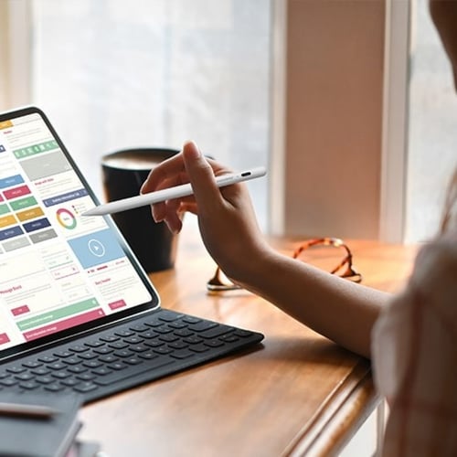 قلم ايباد ماج لينك ابيض يدعم راحة اليد + رأس قلم أ...