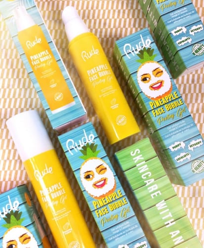 روود - جل الفقاعات لتقشير الوجه بالأناناس