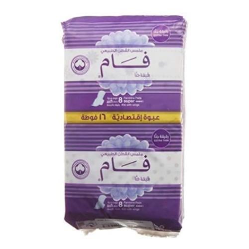 فوط نسائية رقيقة بالأجنحة-16 فوط من فام