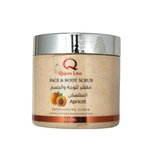 مقشر الوجه والجسم بالمشمش من كوين لاين - 500 مل