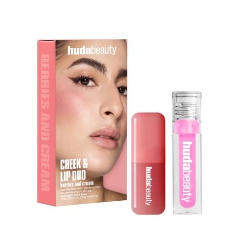 مجموعة ثنائية للخدود والشفاه من هدى بيوتي - بنكهة...