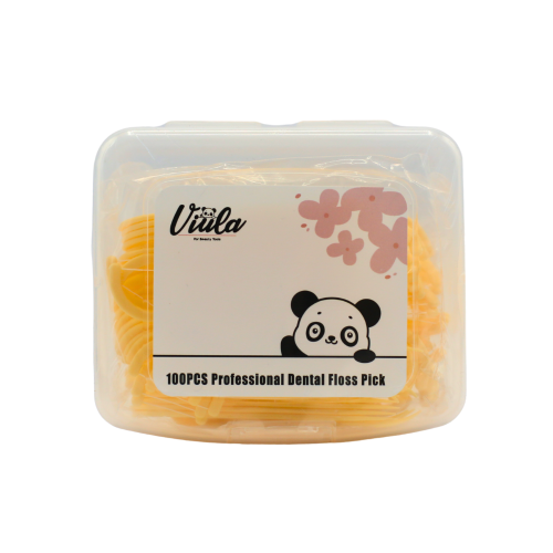 عيدان مع خيط تنظيف بين الأسنان من فيولا 100 حبة