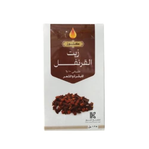 زيت القرنفل للبشرة والشعر من كنوز - 125 مل
