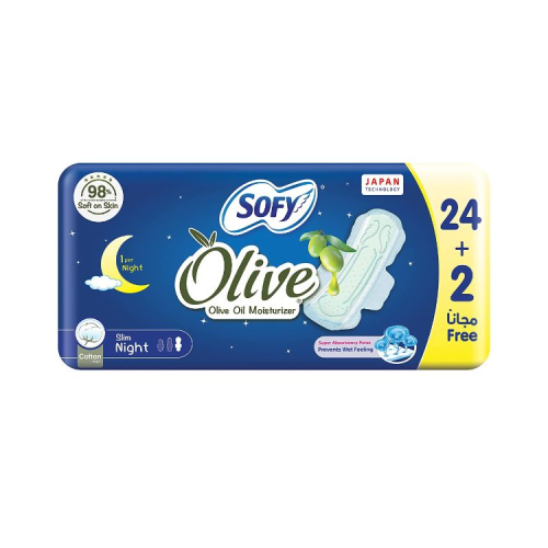 فوط ليلية بالاجنحة بزيت الزيتون المرطب من سوفي 26...