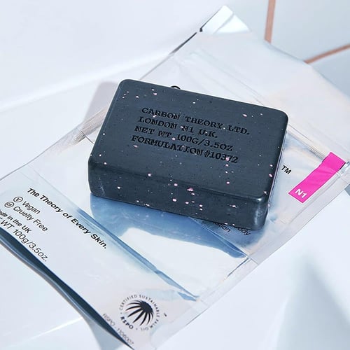 صابون مقشر للجسم بالفحم وزيت شجرة الشاي من كاربون...