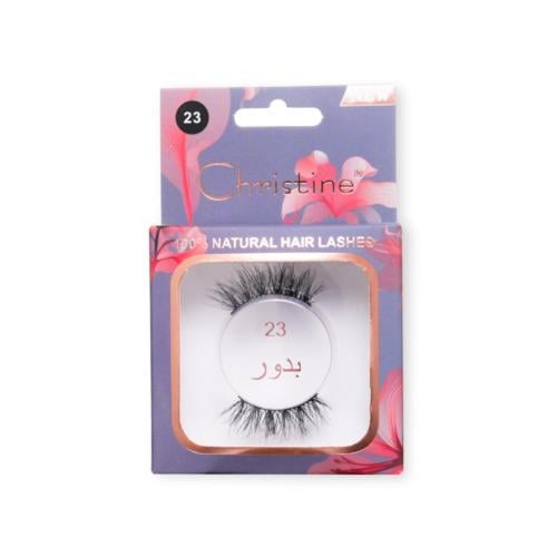 رموش شعر طبيعي رقم 23 بدور من كرستين